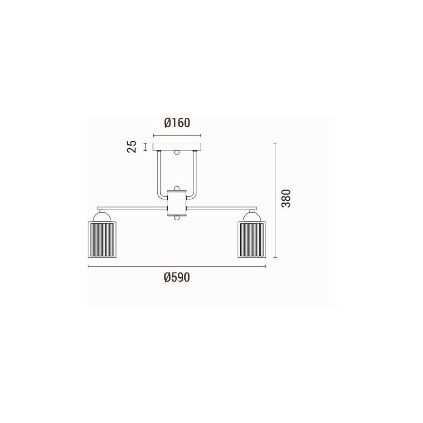 Felületre szerelhető csillár  3xE27/60W/230V