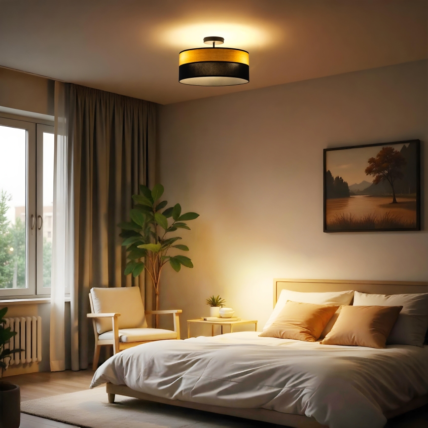 Felületre szerelhető csillár ALBA 3xE27/15W/230V, átmérő 40 cm, fekete/barna