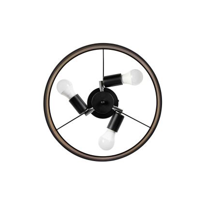 Felületre szerelhető csillár ALBA 3xE27/15W/230V, átmérő 40 cm, fekete/barna