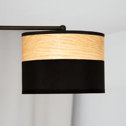 Felületre szerelhető csillár ALBA 3xE27/15W/230V, átmérő 66 cm, fekete/barna