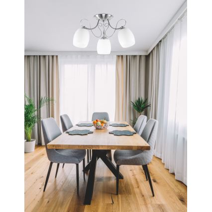 Felületre szerelhető csillár AMBA 3xE27/40W/230V