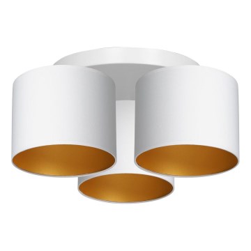 Felületre szerelhető csillár ARDEN 3xE27/60W/230V fehér/arany