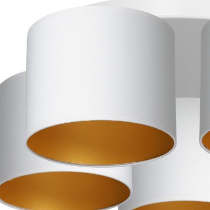 Felületre szerelhető csillár ARDEN 5xE27/60W/230V fehér/arany