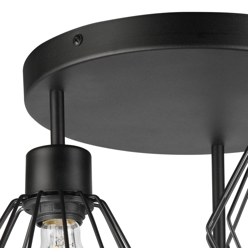 Felületre szerelhető csillár AUDREY 3xE27/60W/230V fekete