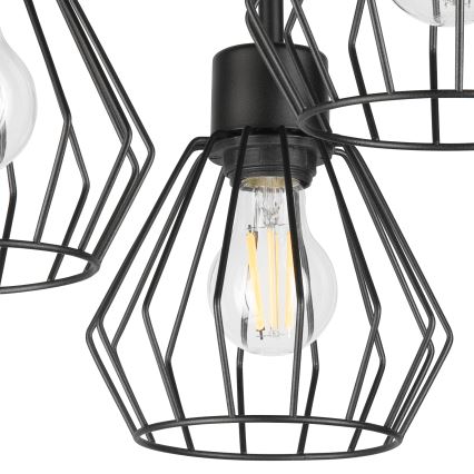 Felületre szerelhető csillár AUDREY 3xE27/60W/230V fekete