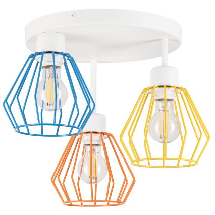 Felületre szerelhető csillár AUDREY 3xE27/60W/230V többszínű