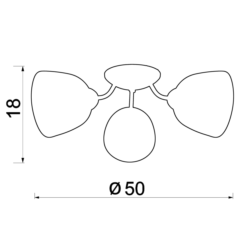Felületre szerelhető csillár AVIA 3xE27/15W/230V