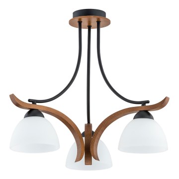 Felületre szerelhető csillár  BAFIA 3xE27/15W/230V barna