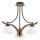 Felületre szerelhető csillár  BAFIA 3xE27/15W/230V barna