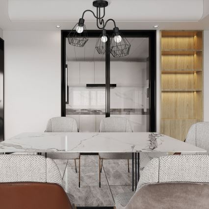 Felületre szerelhető csillár BERGEN 3xE27/60W/230V