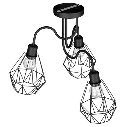 Felületre szerelhető csillár BERGEN 3xE27/60W/230V