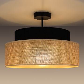 Felületre szerelhető csillár  BOHO 1xE27/60W/230V átm. 40 cm fekete/bézs