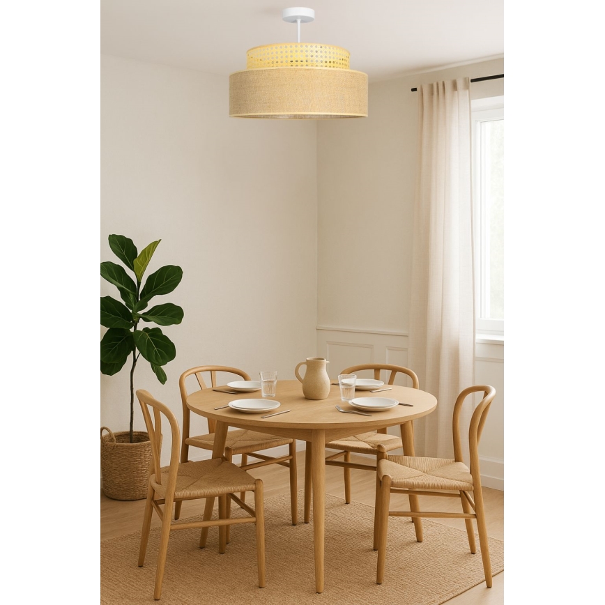 Felületre szerelhető csillár  BOHO 1xE27/60W/230V átm. 40 cm rattan