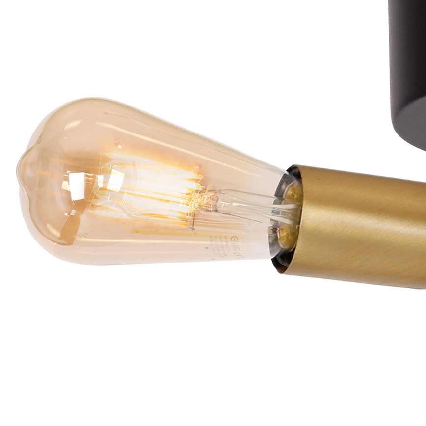 Felületre szerelhető csillár BRENDA 3xE27/60W/230V fekete/arany