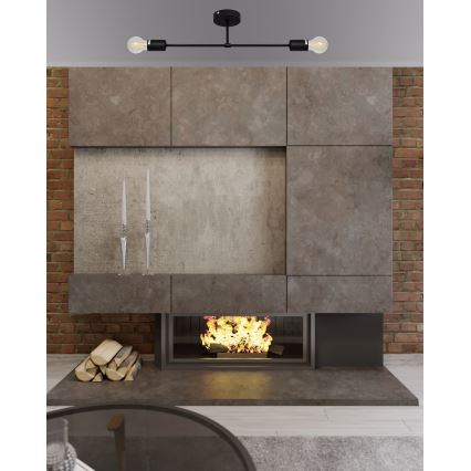 Felületre szerelhető csillár CAMBRIDGE 2xE27/15W/230V fekete