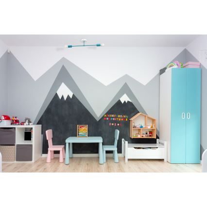 Felületre szerelhető csillár CAMBRIDGE 2xE27/15W/230V kék