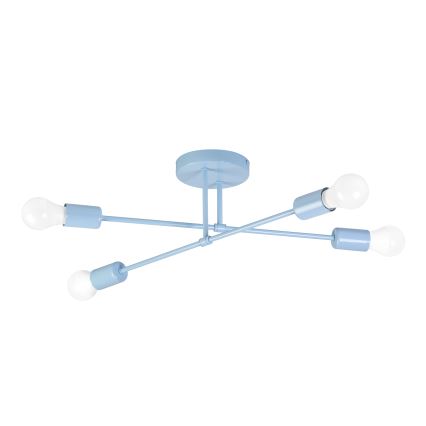 Felületre szerelhető csillár CAMBRIDGE 4xE27/15W/230V kék