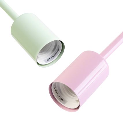 Felületre szerelhető csillár CAMBRIDGE 4xE27/15W/230V zöld/rózsaszín