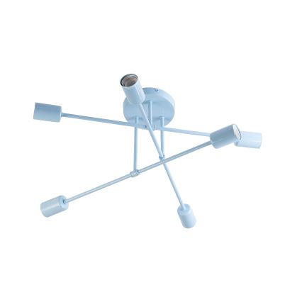 Felületre szerelhető csillár CAMBRIDGE 6xE27/15W/230V kék