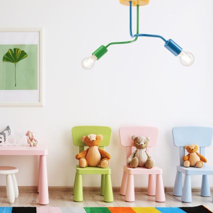 Felületre szerelhető csillár CHARLIE 2xE27/60W/230V