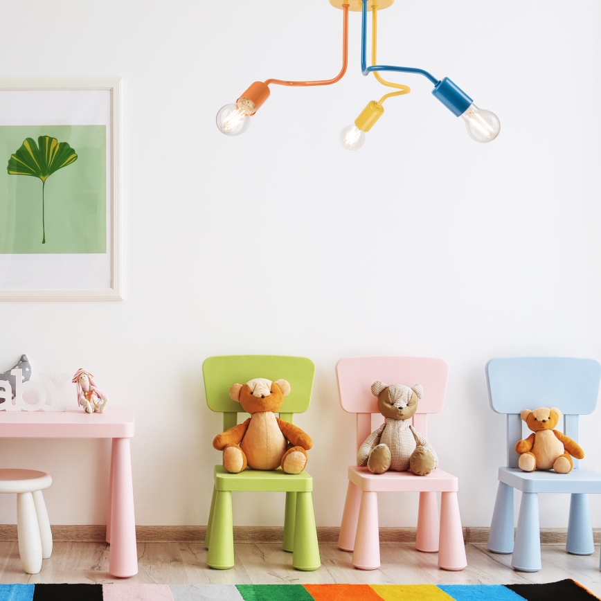 Felületre szerelhető csillár CHARLIE 3xE27/60W/230V