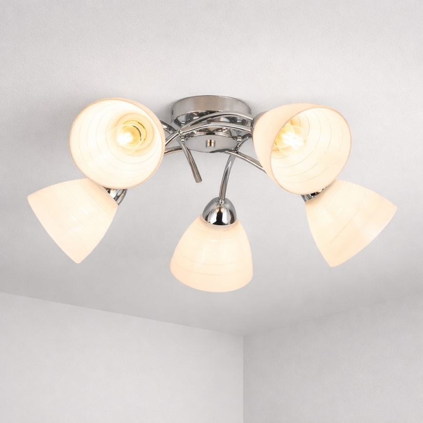 Felületre szerelhető csillár CLARA 5xE27/15W/230V fényes króm