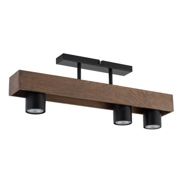 Felületre szerelhető csillár COCO 3xGU10/25W/230V fa