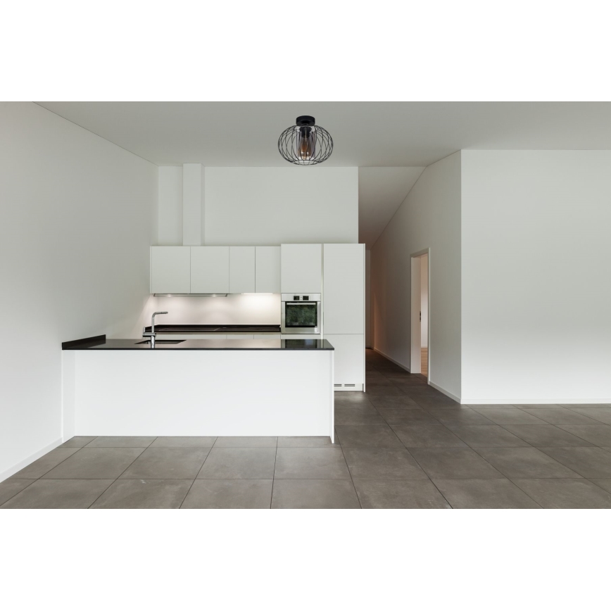 Felületre szerelhető csillár CORRINI 1xE27/60W/230V átm. 25 cm fekete/szürke