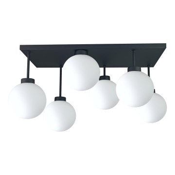 Felületre szerelhető csillár  DEA 6xE14/60W/230V fekete/fehér