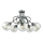 Felületre szerelhető csillár  EVIE 5xE27/60W/230V antracit/átlátszó