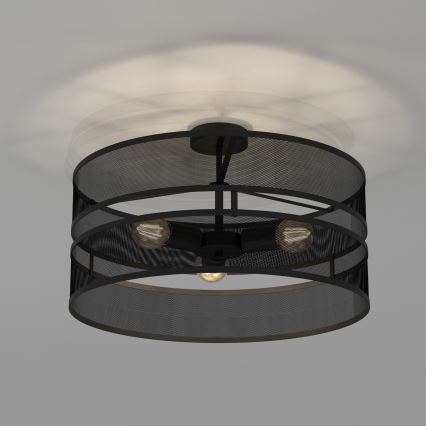 Felületre szerelhető csillár GLUM 3xE27/60W/230V fekete