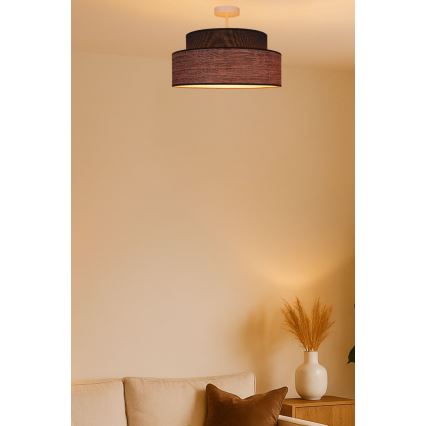 Felületre szerelhető csillár  GRACE 1xE27/60W/230V átm. 40 cm barna/bézs