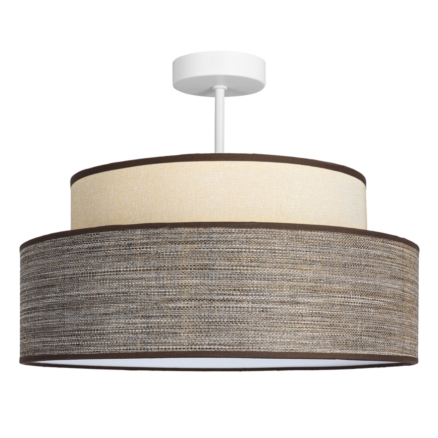 Felületre szerelhető csillár  GRACE 1xE27/60W/230V átm. 40 cm krémes/barna