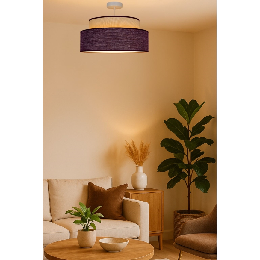 Felületre szerelhető csillár  GRACE 1xE27/60W/230V átm. 40 cm krémes/barna