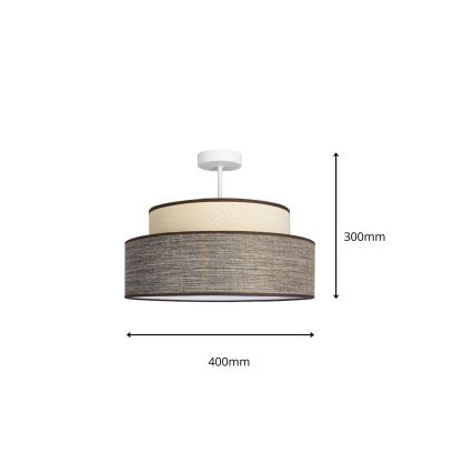 Felületre szerelhető csillár  GRACE 1xE27/60W/230V átm. 40 cm krémes/barna