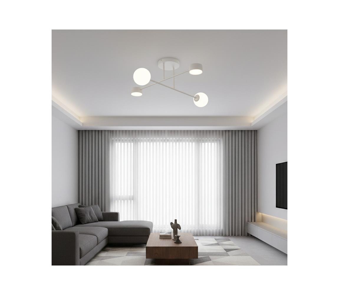 EMIBIG Felületre szerelhető csillár HOLON 2xG9/8W/230V + 2xGX53/12W fehér 1559/4