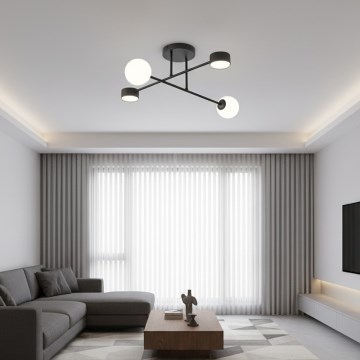 Felületre szerelhető csillár HOLON 2xG9/8W/230V + 2xGX53/12W fekete