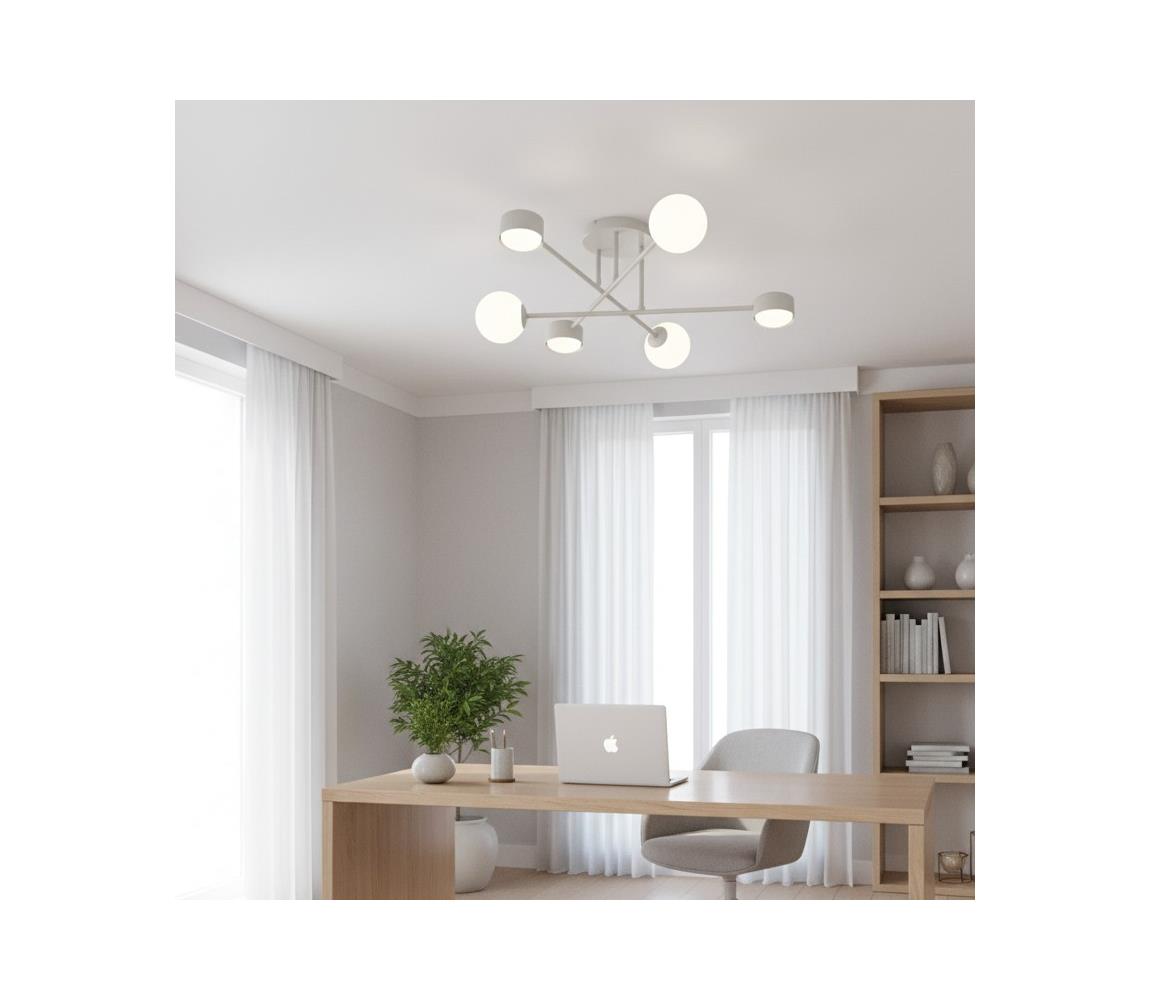 EMIBIG Felületre szerelhető csillár HOLON 3xG9/8W/230V + 3xGX53/12W fehér 1559/6