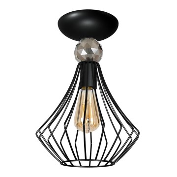 Felületre szerelhető csillár JEWEL 1xE27/60W/230V fekete