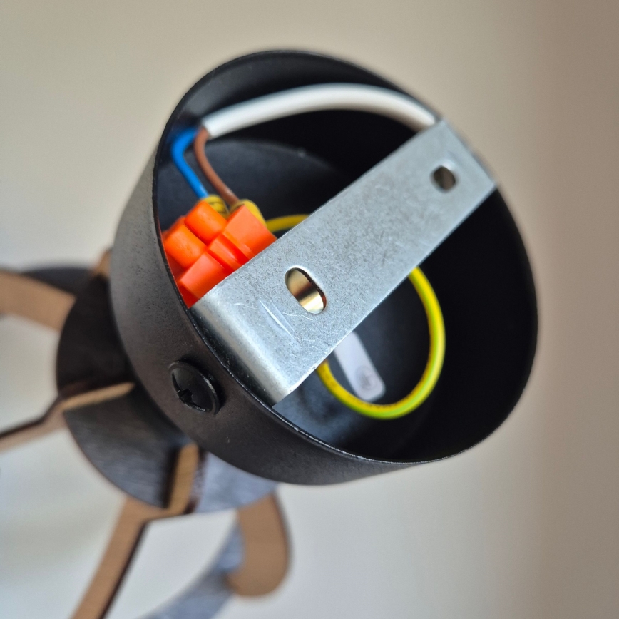 Felületre szerelhető csillár LANDO 1xE27/15W/230V átm. 21 cm tölgy