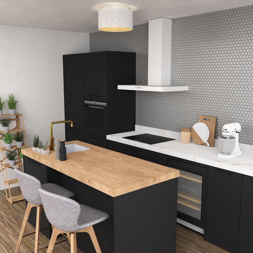 Felületre szerelhető csillár LOFT SHADE 3xE27/60W/230V fehér/arany