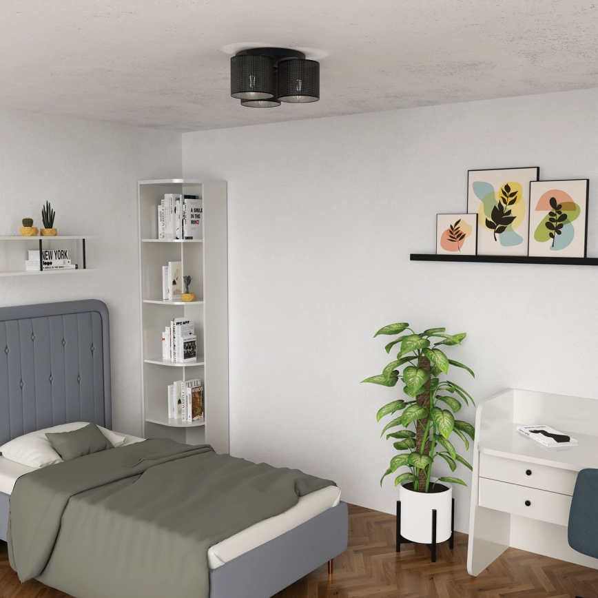 Felületre szerelhető csillár LOFT SHADE 3xE27/60W/230V fekete