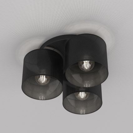 Felületre szerelhető csillár LOFT SHADE 3xE27/60W/230V fekete