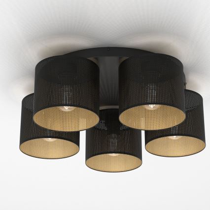 Felületre szerelhető csillár LOFT SHADE 5xE27/60W/230V fekete/arany