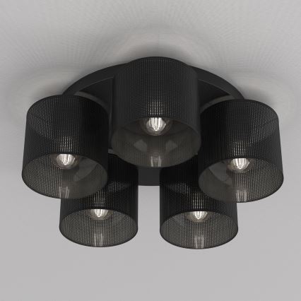 Felületre szerelhető csillár LOFT SHADE 5xE27/60W/230V fekete