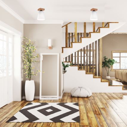 Felületre szerelhető csillár LULA 1xE27/60W/230V tölgy