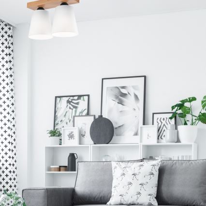 Felületre szerelhető csillár LULA 2xE27/60W/230V tölgy