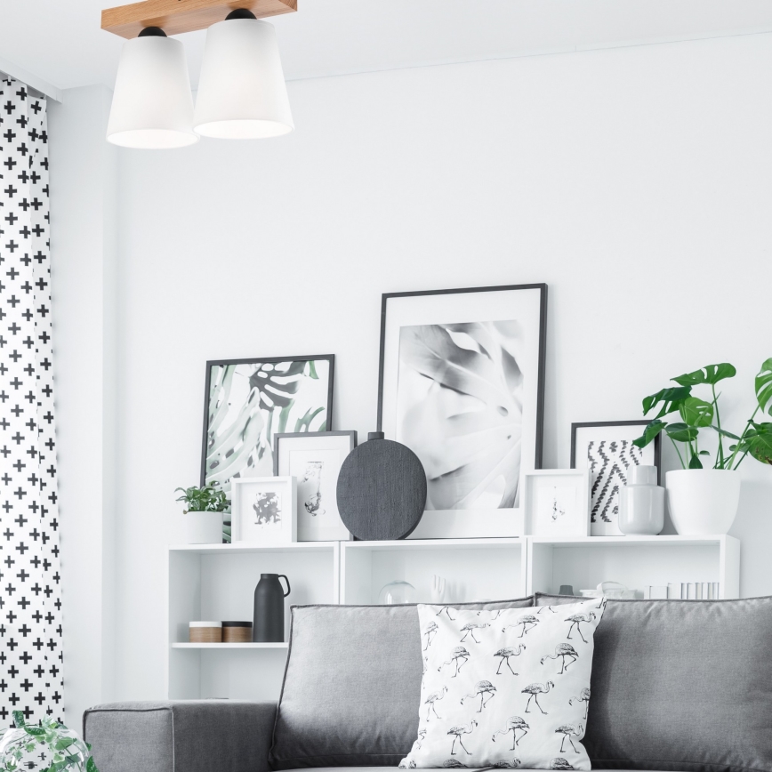 Felületre szerelhető csillár LULA 2xE27/60W/230V tölgy