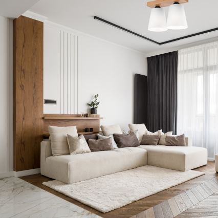 Felületre szerelhető csillár LULA 2xE27/60W/230V tölgy