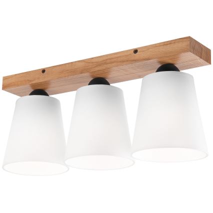 Felületre szerelhető csillár LULA 3xE27/60W/230V tölgy